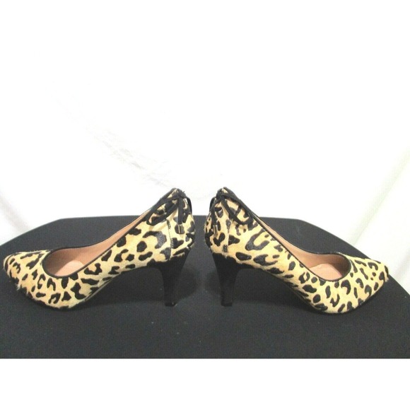 EUC! Amelia Grace Leopard Pony Hair Point Toe Bow High Heels Shoes Women Sz 6.5M - Picture 7 of 10